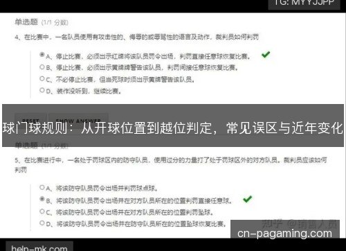 球门球规则：从开球位置到越位判定，常见误区与近年变化
